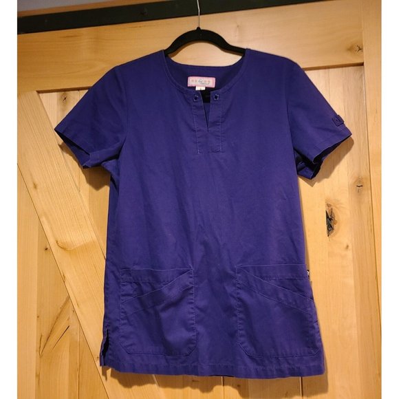koi Tops - Women's S Small Koi by Kathy Peterson Purple Srub Top